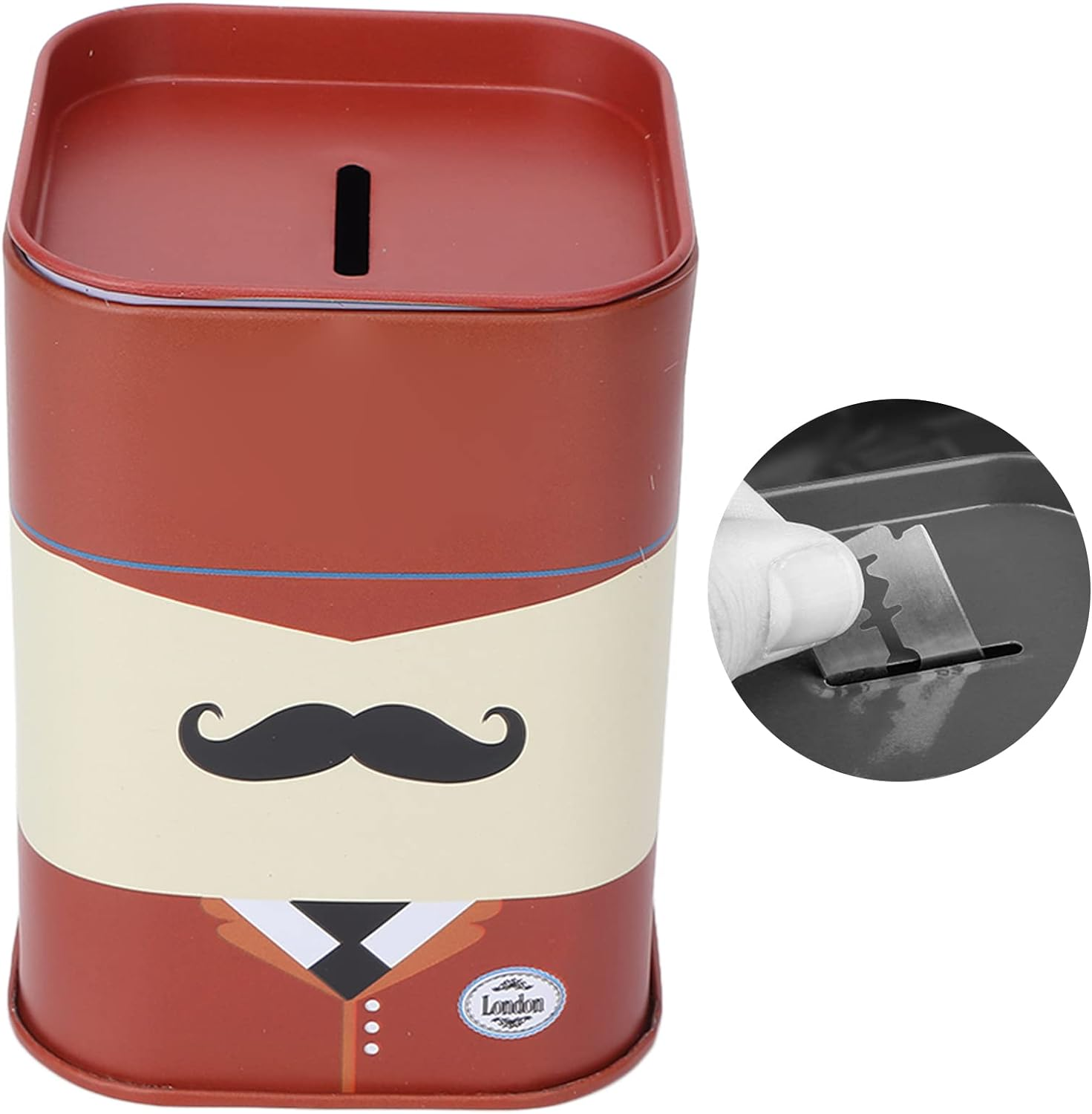 Disposal Blade Container, Blade Disposal Case Beautiful Practical Easy to Use Compact Structure Smoother for Home(Red Beard) image number 5