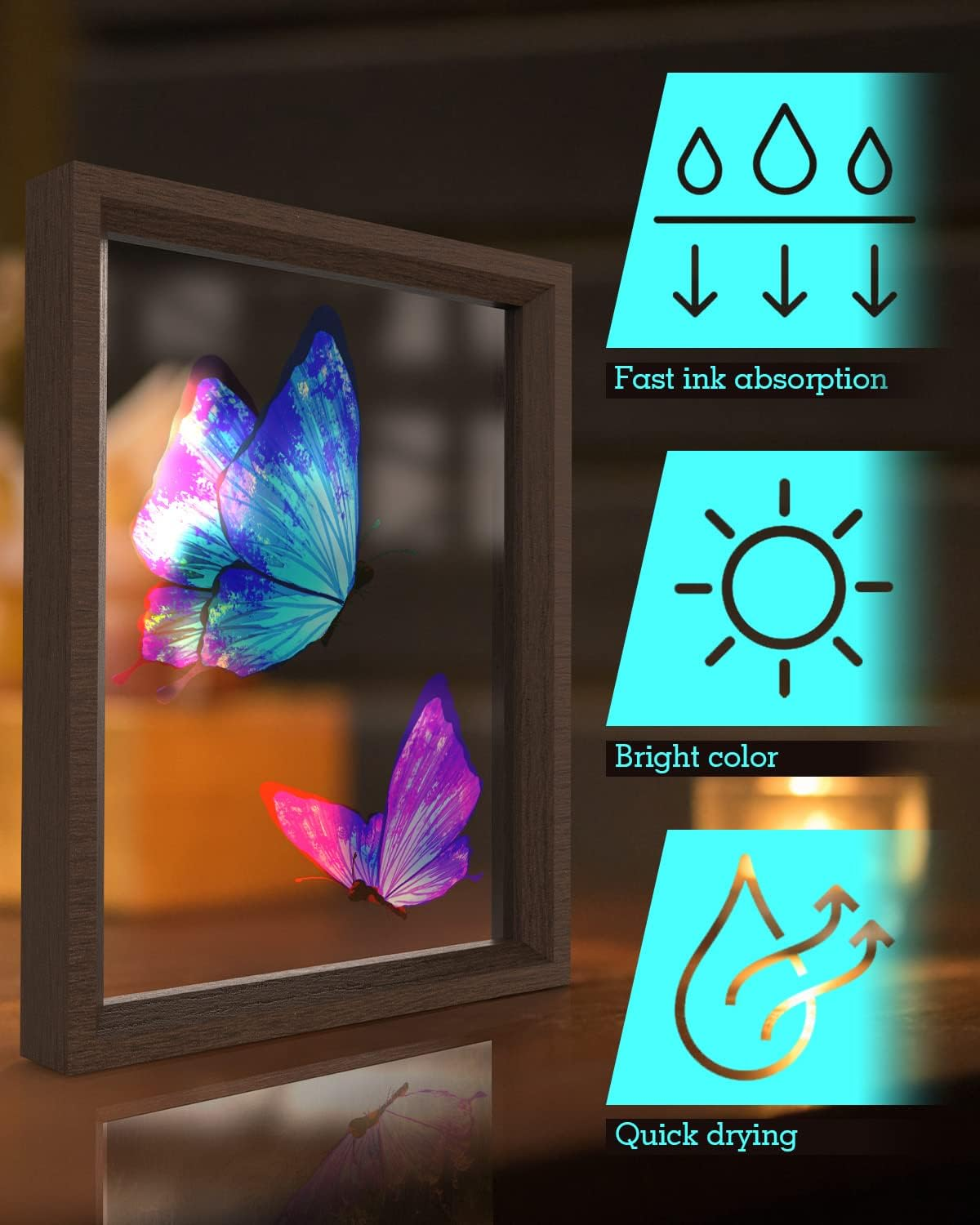 Colemoly Transparent Paper 30 Sheets Inkjet Transparency Film Inkjet Printer (100% Clear) Acetate Sheets Clear Paper 8.5X11 Inches for Crafts, Premium Print image number 2