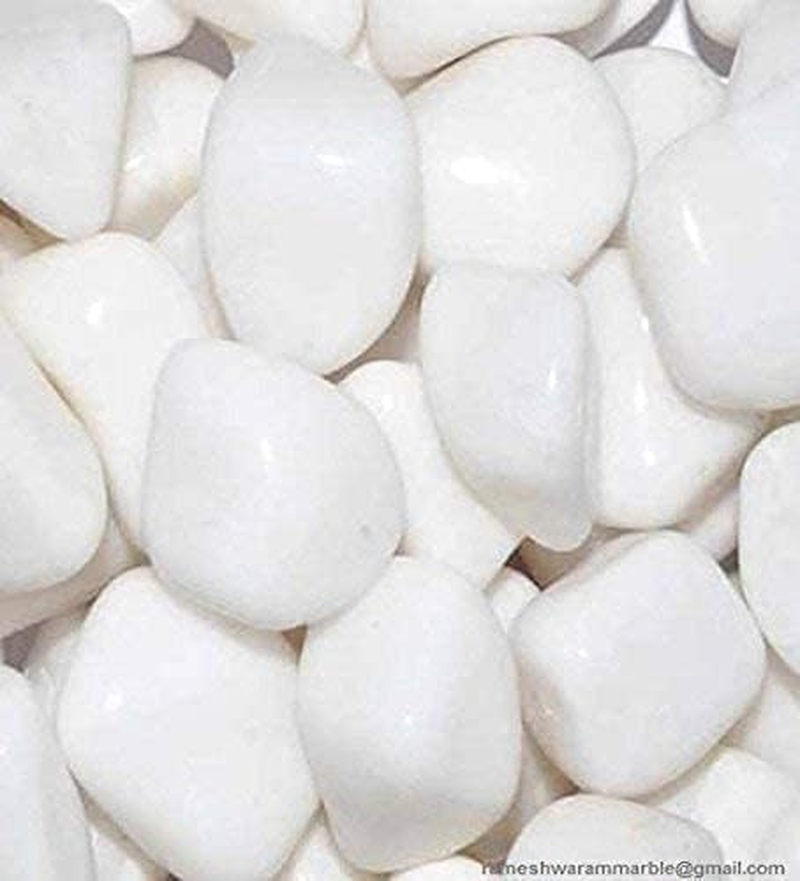 Royal Sapphire Decorative Stone Pebbles Decorative River Rock Stones - Natural White Color Stones Use in Glassware, like Vases, Aquariums and Terrariums to Enhance the Appearance 4.5 Lbs image number 4