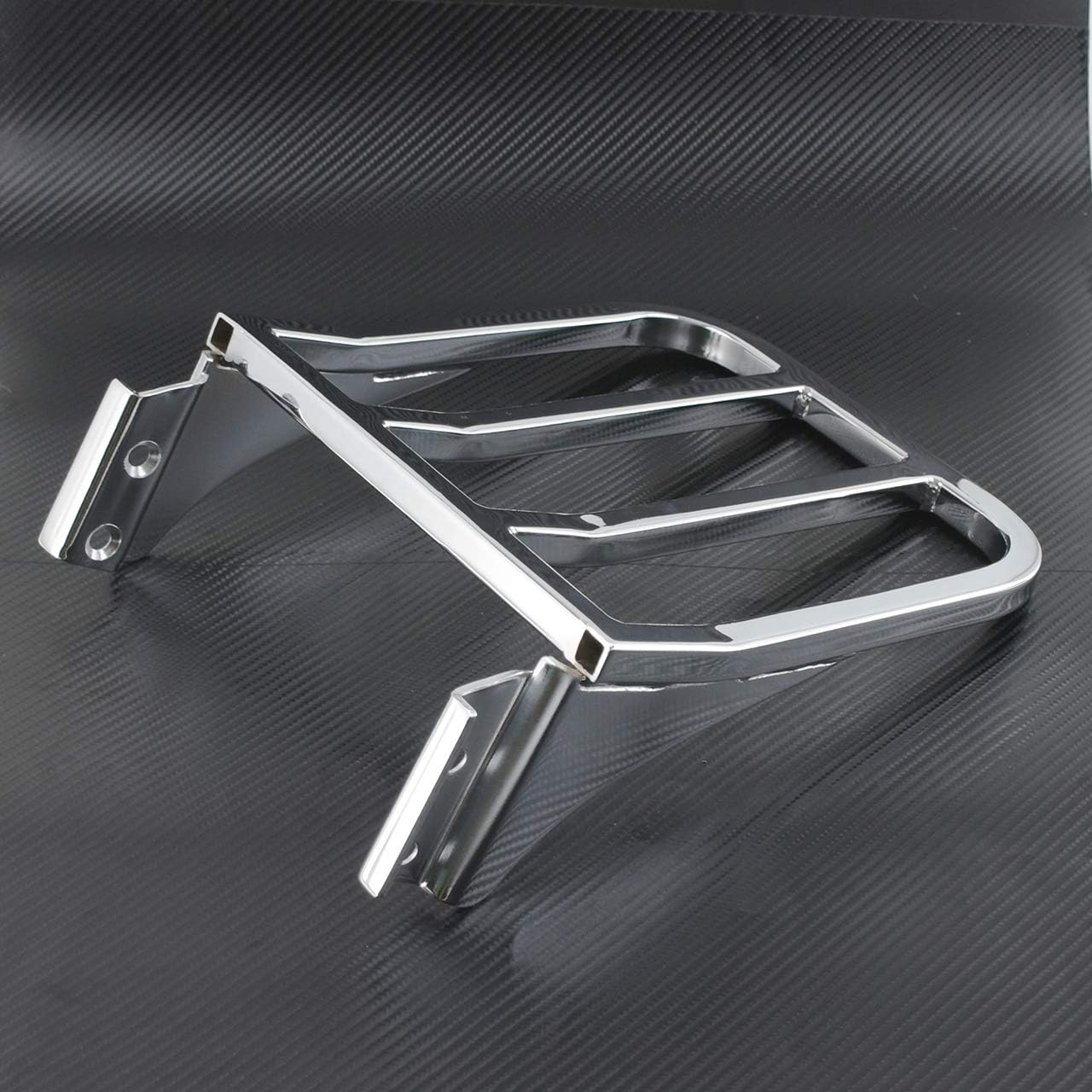 Motorcycle Detachable Rear Backrest Luggage Rack Fit for Harley Sportster XL Dyna Softail Chrome image number 4