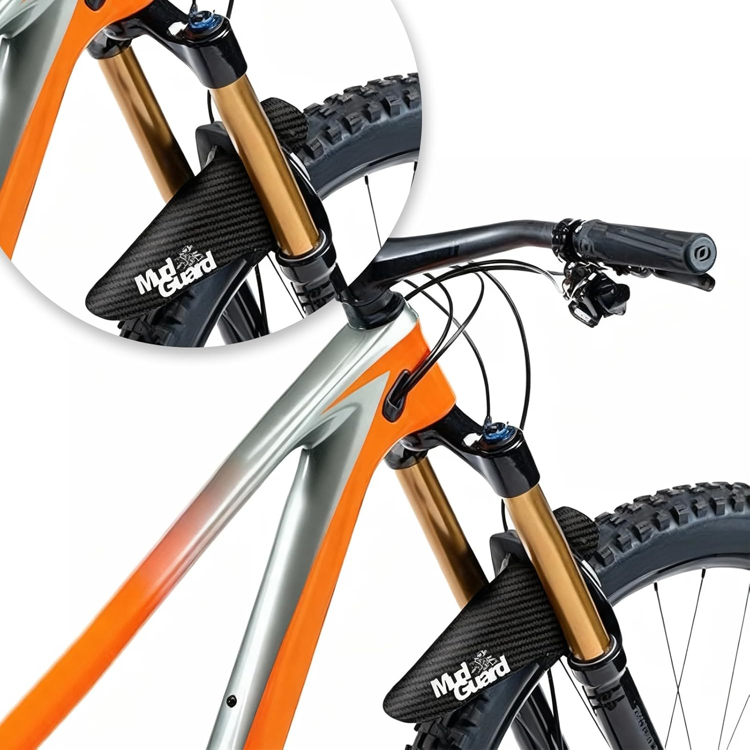 Rhoyee 2PCS Bike Fender Set | Universal Adjustable Mudguard for Mountain & Road Bicycle | Rear Splash Guard Compatible with Most Bicycles/E-Bikes/Mountain Bikes