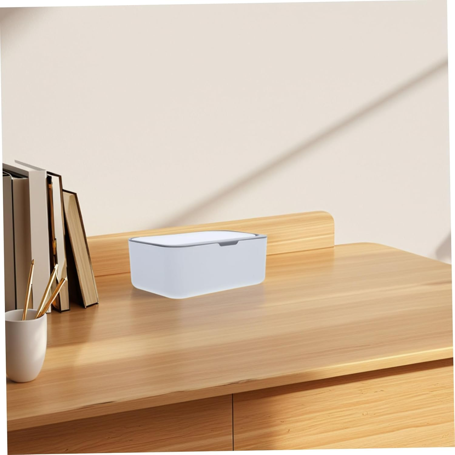 Yardenfun Tissue Box Cover Modern Wipes Case Dispenser Storage Box for Wet Wipes Napkins image number 1