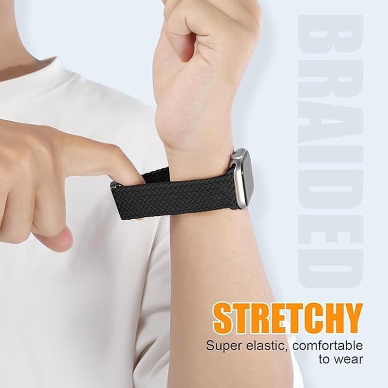 Braided Magnetic Band Compatible with Apple Watch Bands Ultra 3 49Mm 46Mm 45Mm 44Mm 42Mm 41Mm 40Mm 38Mm Men Women, Soft Nylon Solo Loop Magnetic Sport Strap for Iwatch Series 11/10/9/8/7/6/5/4/3/SE image number 4