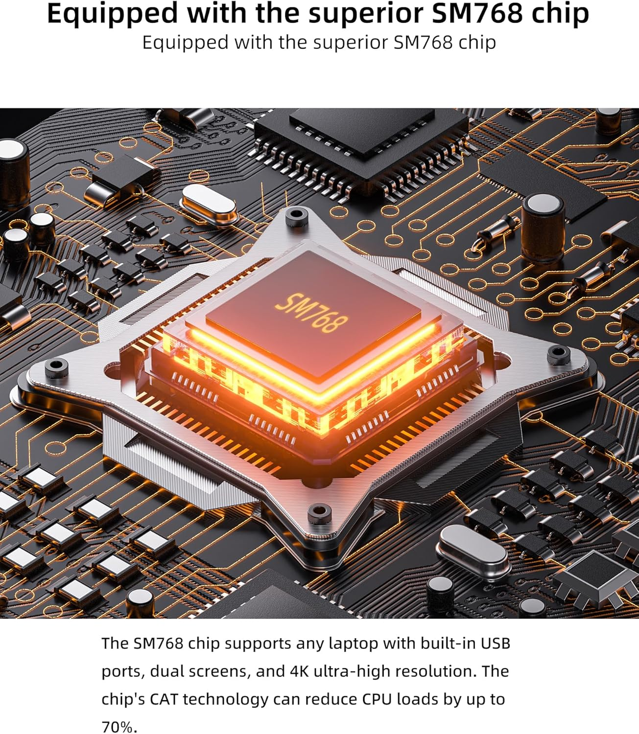 USB 3.0 to Dual HDMI Adapter Compatible with Windows/Mac OS, 4K@30Hz/1080P@60Hz, HDMI USB to HDMI Splitter, MST Mode, USB to HDMI Adapter for 2 Monitors image number 6