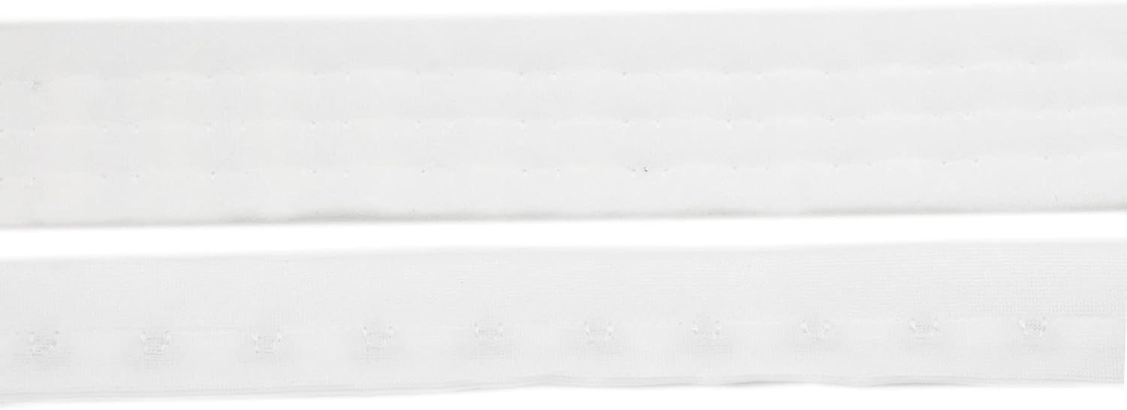2.5 Yards Pair White Color Three Row Hook and Eye Tape Trim for Sewing Quilting Corset Bra Renaissance Dance Bridal Costumes (White Three Row) image number 3