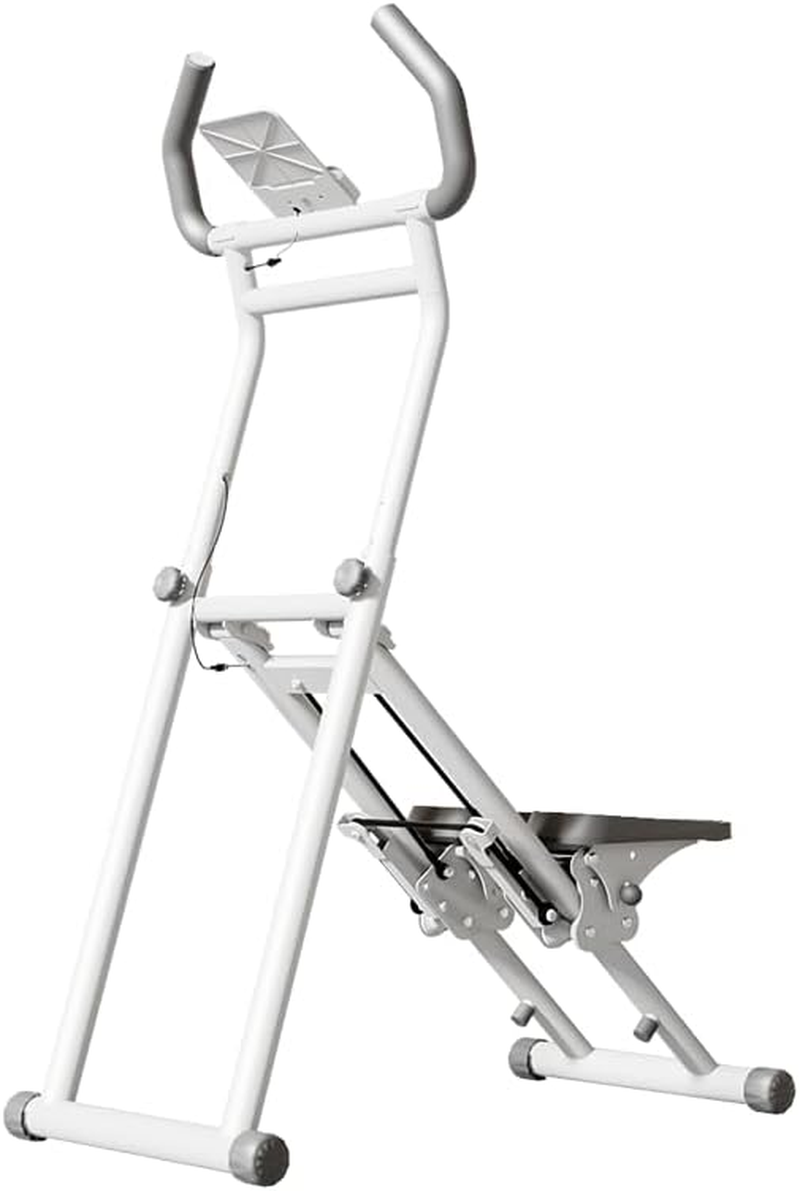 Stair Stepper Folding Vertical Aerobics Appliances Exercise Climber for At-Home Workouts Total Body Exerciser with Handle 242LBS Load with Pedal/Stand/Cup Holder, Step Angle Adjustable