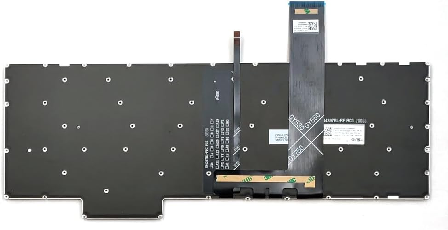 Replacement Blue Backlit Keyboard for Lenovo Ideapad Gaming 3-15ARH05 3-15IMH05 / Legion 5-15ACH6 5-15ACH6A 5-15ACH6 5 Pro-16Ach6 Pro-16Ach6H Pro-16Ith6 Laptop US Black without Frame