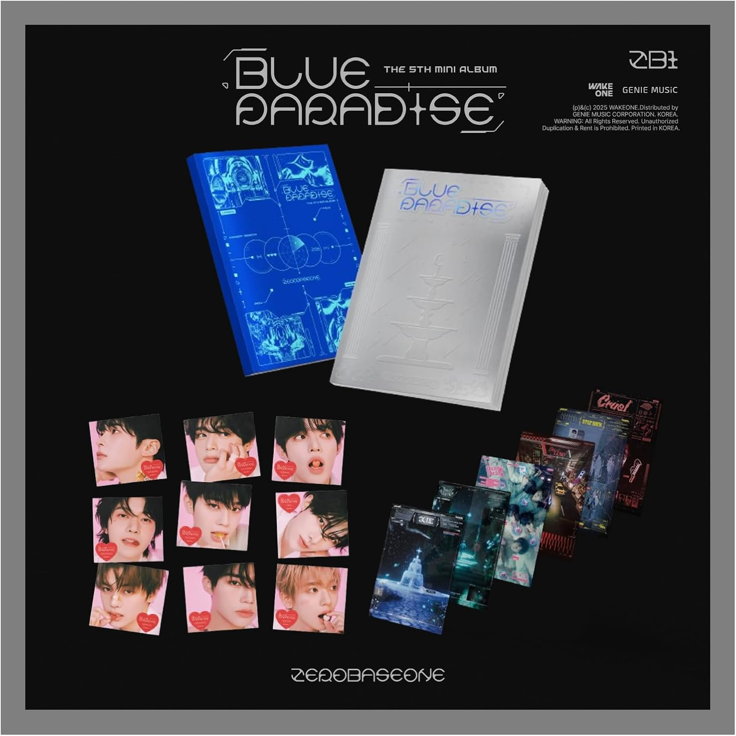 ZEROBASEONE BLUE PARADISE 5Th Mini Album with Tracking Sealed ZB1 (Standard Seek Version)