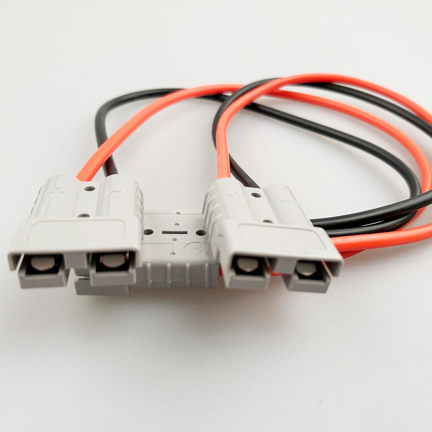 50A 600V 10AWG Anderson Connector 1 to 2 Plug,50 CM Double Y Extension Adapter, Qucik Connect Wire and Waterproof Connectors for Golf Carts, Forklifts, and Electric Vehicles