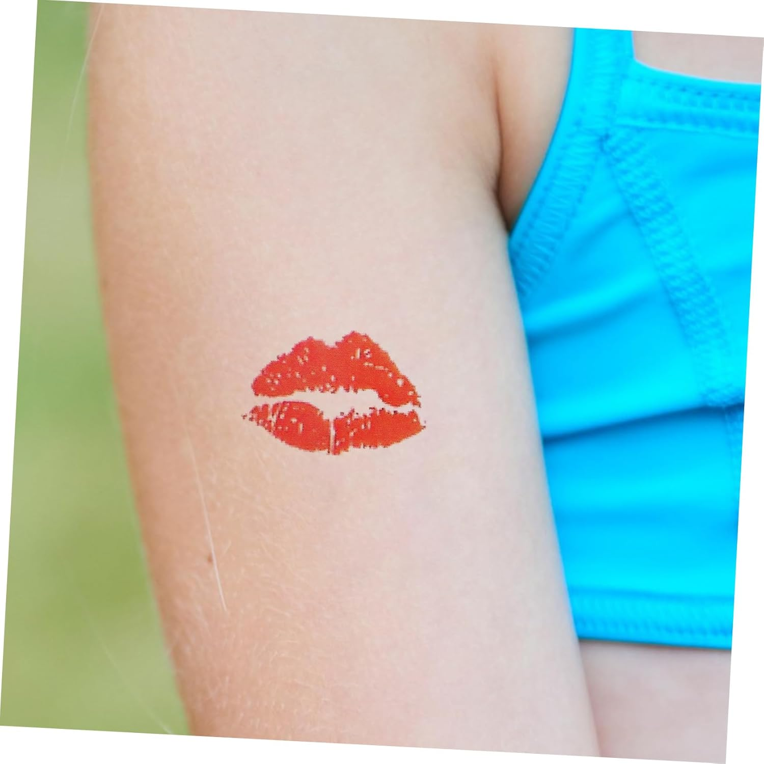 NOLITOY 12Pcs Lips Temporary Stickers for Diy Decorating Sugar Kisses Stickers for Neck image number 4