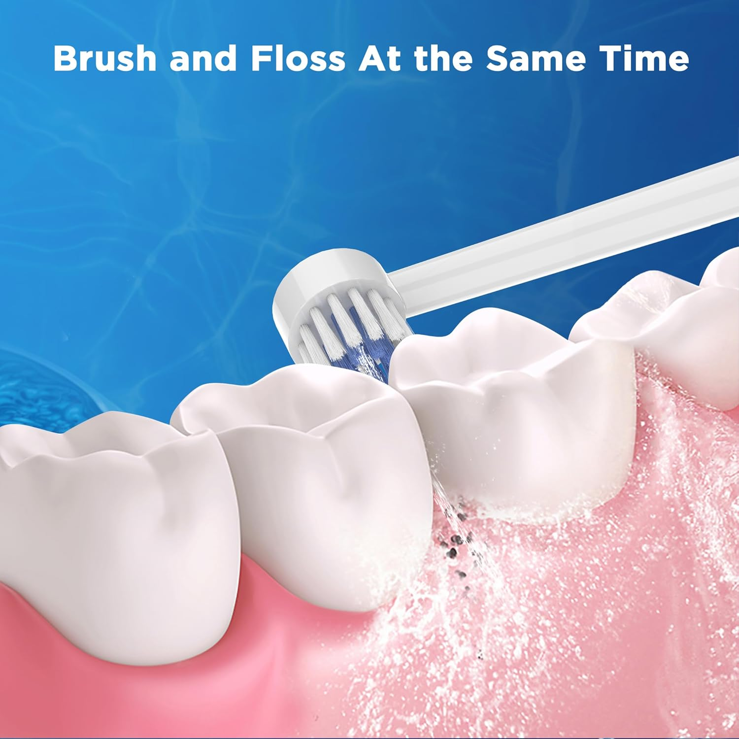 Replacement Tips for Waterpik Water Flosser (6 Brush Head Tips & Storage Case Bundle) image number 4