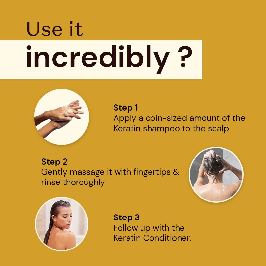 Atulya Keratin & Wheat Protein Shampoo| Paraben-Free, Silicone-Free, Sulphate-Free and Mineral Oil-Free (300 Ml) image number 5