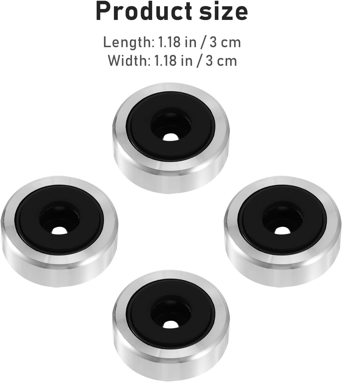 HYTROVE anti Vibration Speaker Pads 4Pcs Aluminium Alloy 30X11Mm Cushions for Amplifiers and Home Audio Systems image number 6