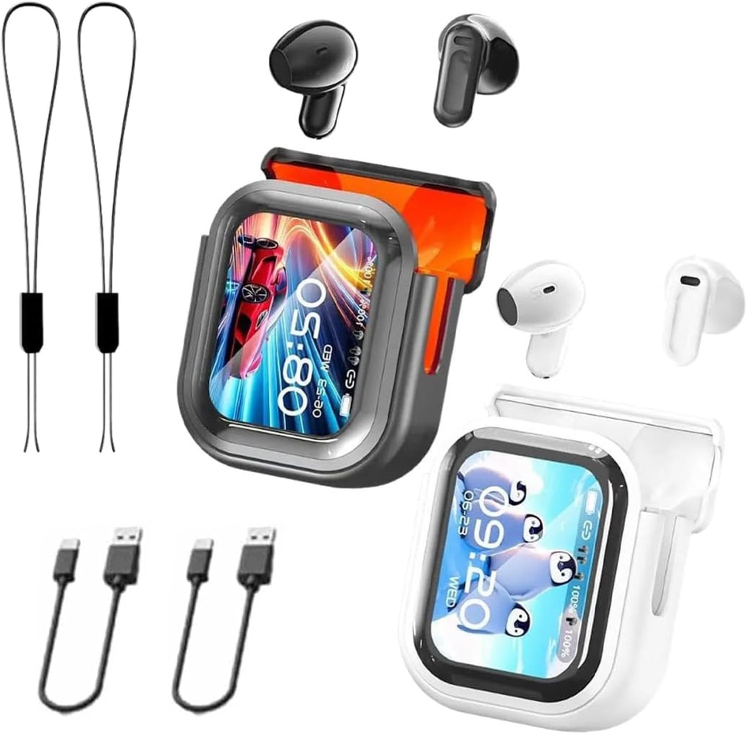 NE20 Earbuds, Bluetooth 5.4 LED Display High Fidelity Waterproof Wireless Earphones, Bluetooth Earphones, 48H Battery, IPX6 Waterproof & AI Translation, for Travel Business (Black,1Pc)