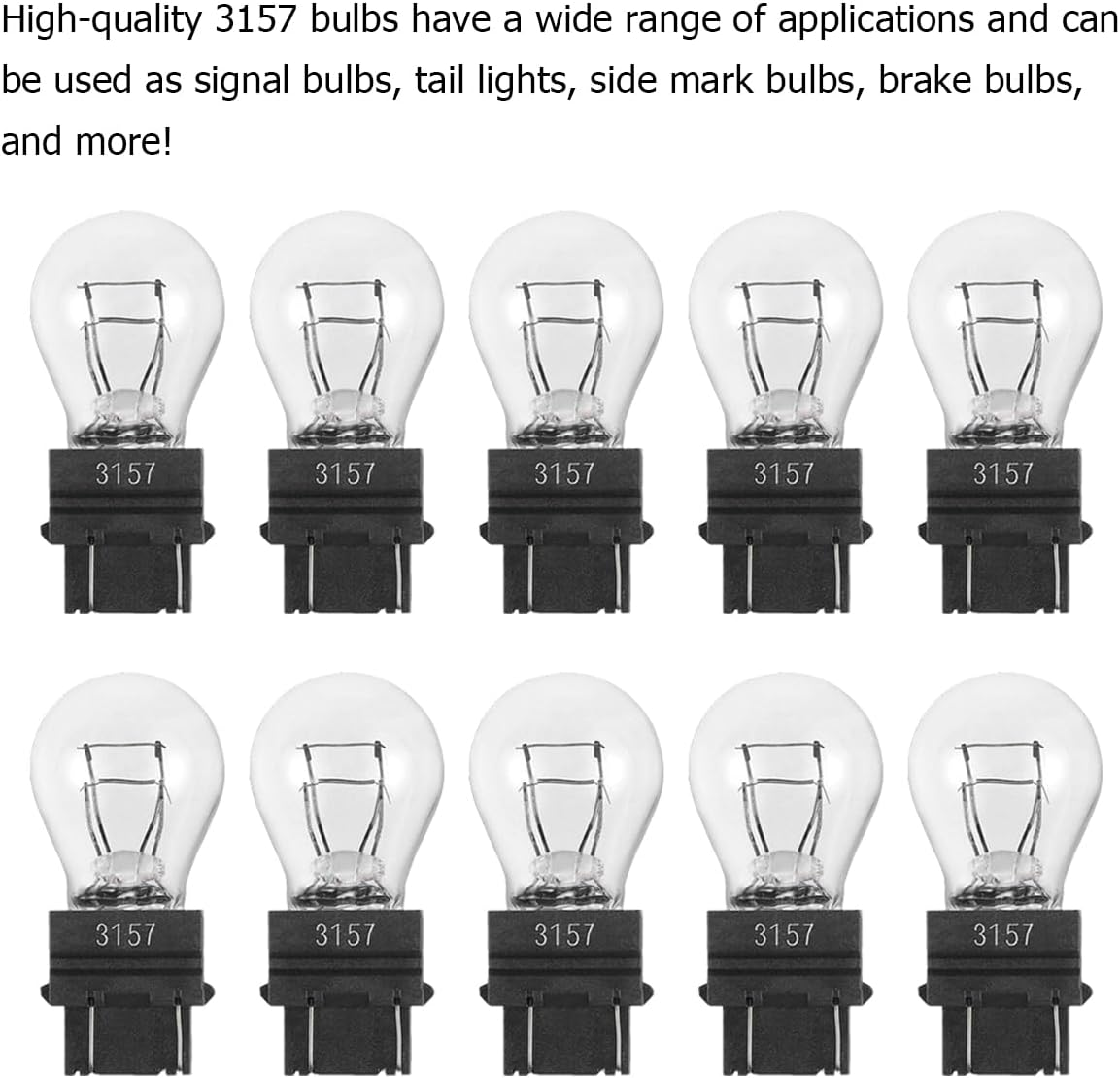 Osilly 10PCS Car 3157 Nature Light Bulb, 3157NB 12V Mini Automotive Brake Light Turn Miniature Taillight Turn Signal Light, Vehicle Exterior Decor Universal for SUV, Truck, RV and More image number 4
