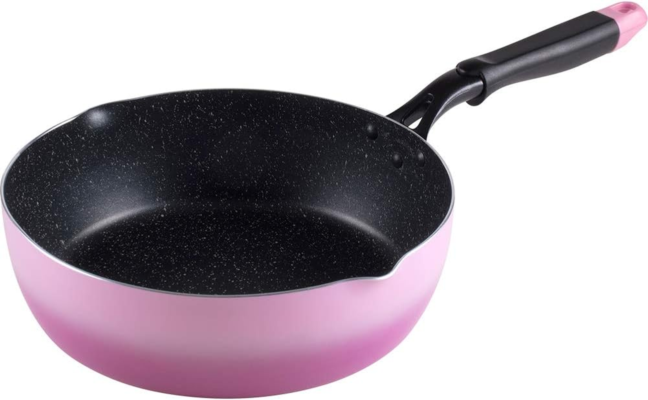 Wahei Freiz RA-9721 Deep Frying Pan, 9.4 Inches (24 Cm), for Gas Fire, PFOA Free, Fluorine Resin Processing, Pink image number 5
