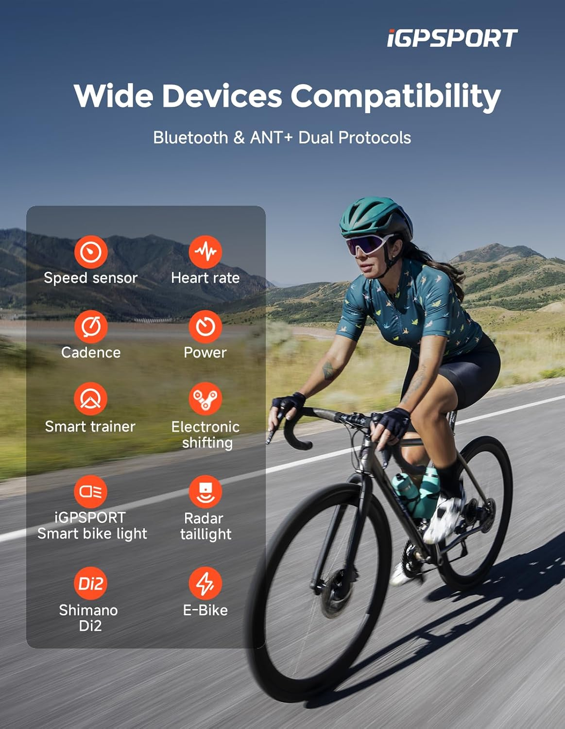 Igpsport BSC300T Bike Computer with 2.4 Inch Colorful Touch Screen, Offline Map Navigation off Course Warning,Type-C, IPX7,130 Data Display Compatible with Bluetooth 5.0 &ANT+ Ebike,Strava Sync