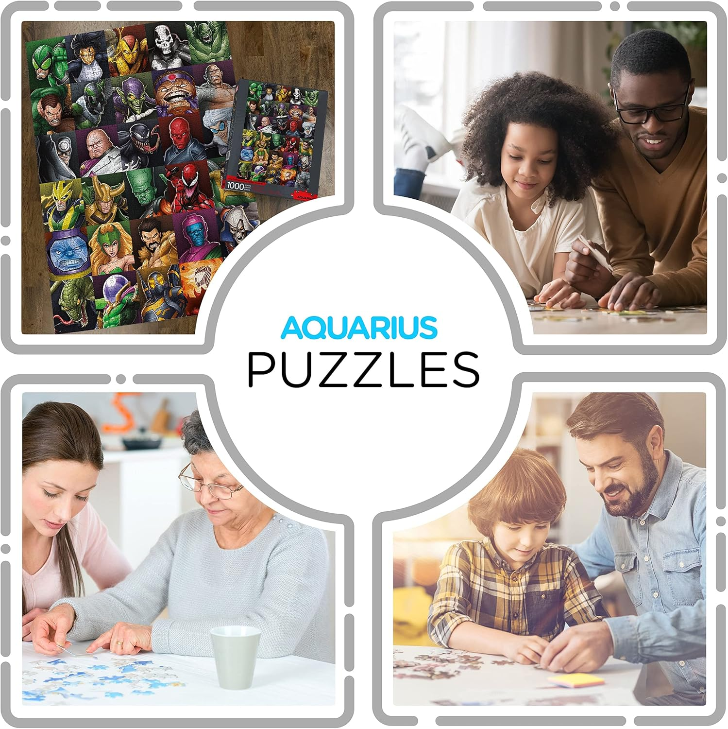 AQUARIUS 65362 Marvel Villains Collage 1,000 Pc Puzzle image number 4