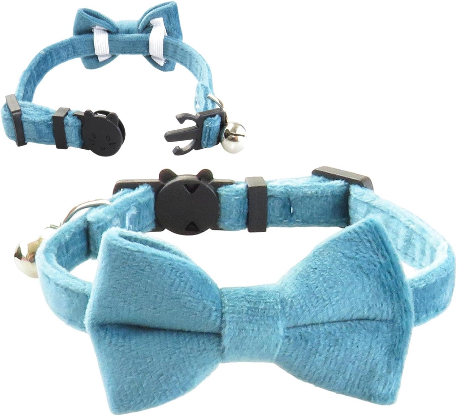Cat Bow Tie Collar with Bell, Adjustable Cat Dog Collar with Detachable Bell Breakaway Cat Collar Comfortable Safety Pet Collar for Pet Kitten Puppy Dogs Apparel Accessories Lovely Collars for Home image number 1