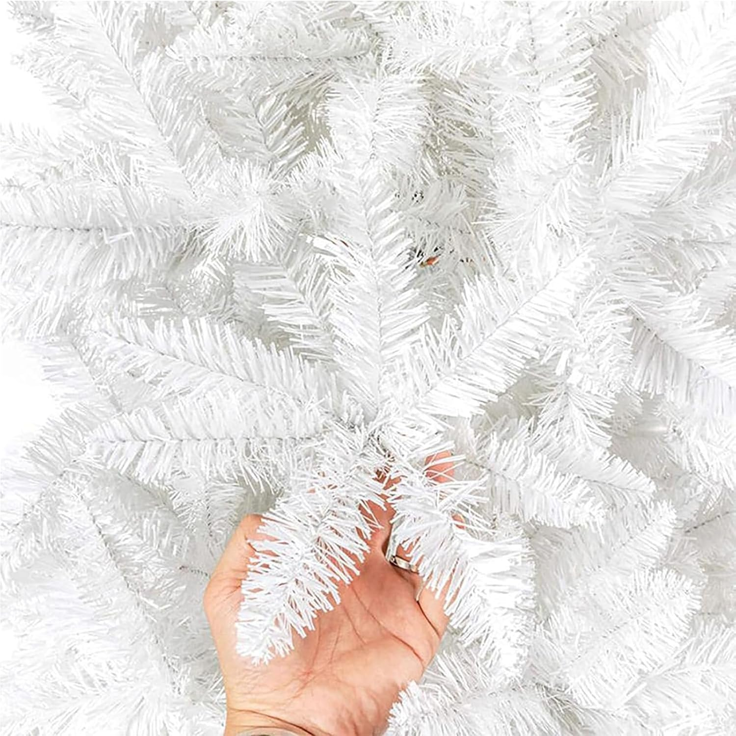 Christmas Tree 5.9Ft White Xmas Trees, Decorations Holiday Party Gift Home Garden Store Decor, 650 Tips Thick Foliage Easy Assembly Indoor and Outdoor image number 2