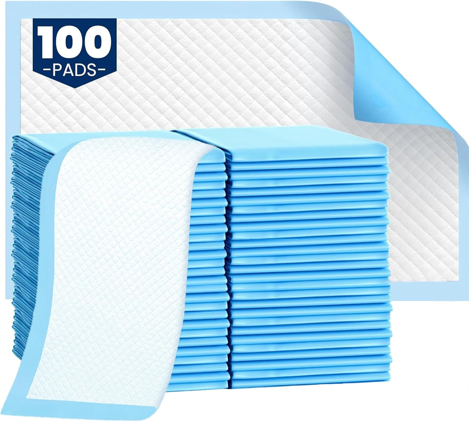 100PCS Disposable Urine Pads ，45 X33Cm Baby Change Mat Baby Diaper Changing Pads with Breathable Absorbent Leakproof Quick Drying Features Waterproof Adults Underpads Bed Table Protector Mat image number 1