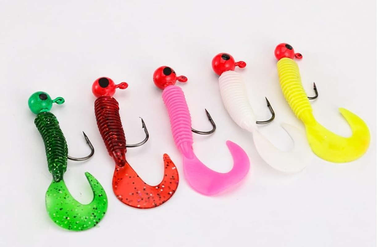 20Pcs Soft Swimbait Lures Set - 3.5G Artificial Plastic Fishing Baits with Tail Grub Action, Worm & Moggot Design for Bass/Bream/Flathead/Tailor (Multi-Color)