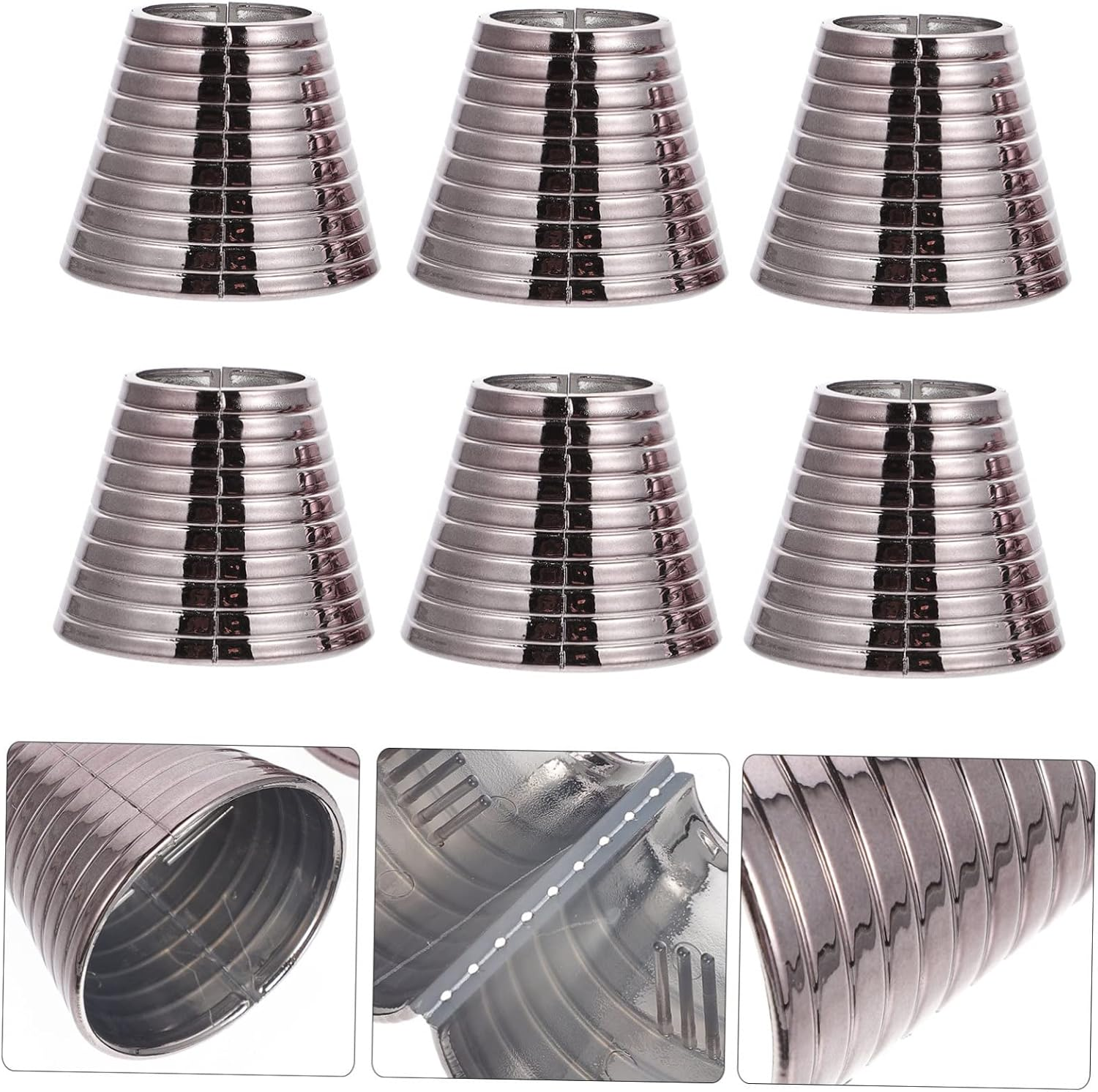 Lurrose Pack of 8 Ponytail Hair Ties, Ponytail Holder, Hair Bobbles for Girls, Elastic Hair Bands, Ponytail Buckle Clip, Hair Clips, Miss Abs, Gothic Tailstock image number 4