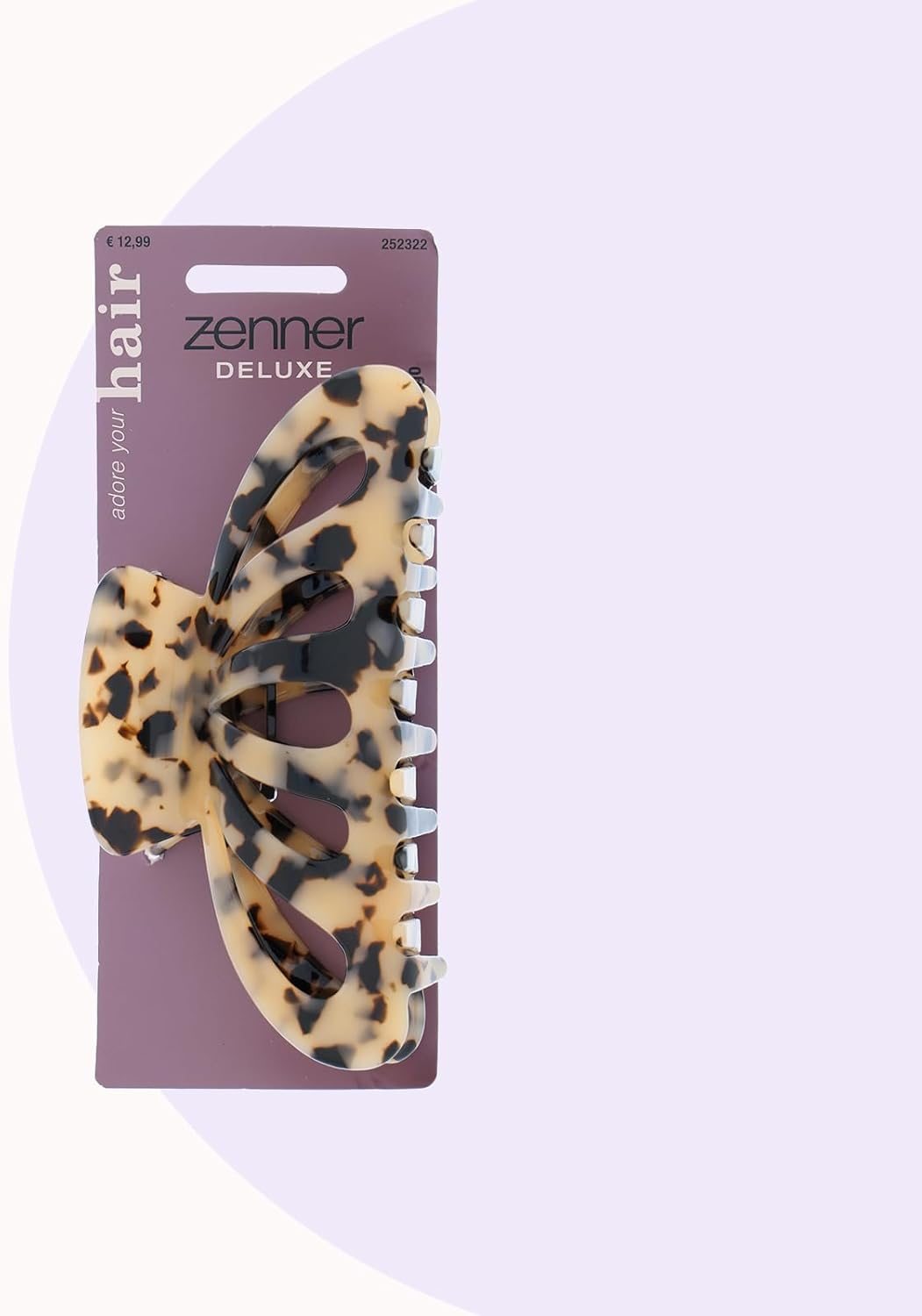 Zenner Deluxe Marble Hair Clip - 14Cm Extra Large Claw Clip for Thick or Long Hair - Curved Shape for Secure, Comfortable Hold - Elegant Marble Design - 1 Piece image number 4