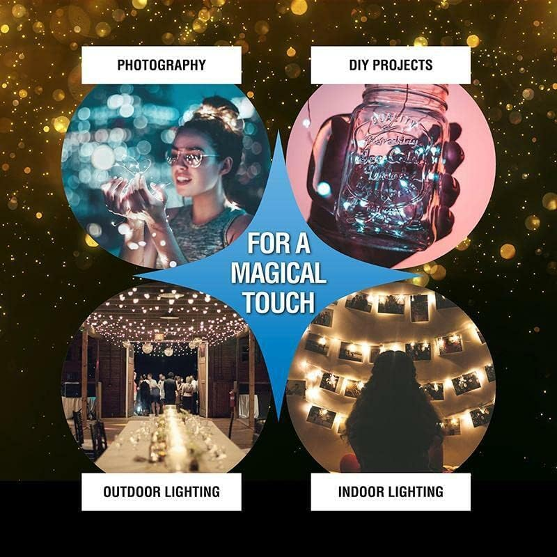 Home Master&reg; 1/2/3PK LED Fairy Lights Cool White/Warm White Ambience Clear Lead Wire String (Warm White, 5) image number 2