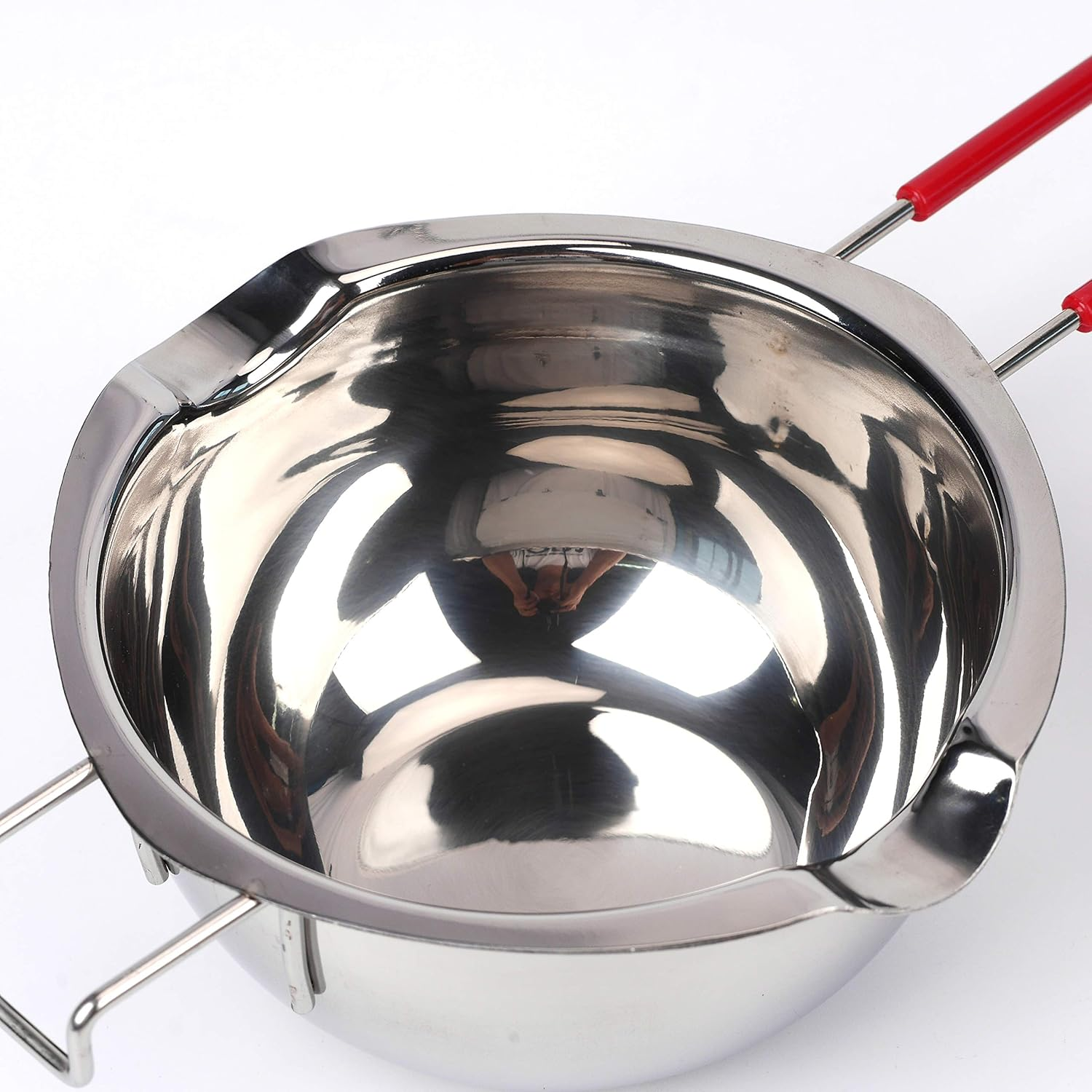 Stainless Steel Double Boiler Pot with Heat-Resistant Handle for Melting Chocolate,Cheese Caramel Soap, Candy and Candle Making (18/8 Steel, 2 Cup Capacity, 480ML) image number 3