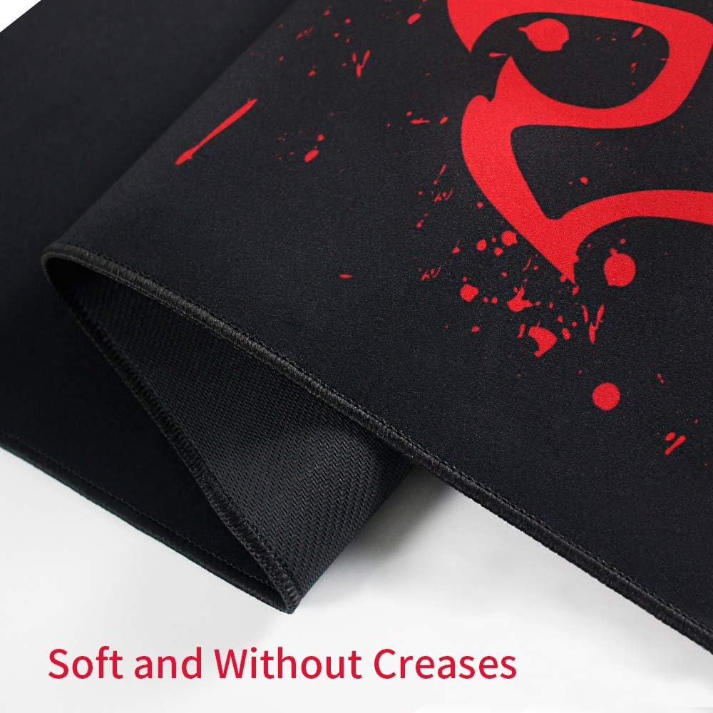 Exco Extended Gaming Mouse Pad, 90 X 40 Cm XXL Mousepad with Non-Slip Rubber Base and Stitched Edge,Smooth Surfaces Red Mouse Mat(Desk Pad) for Gaming and Working 14674 image number 5