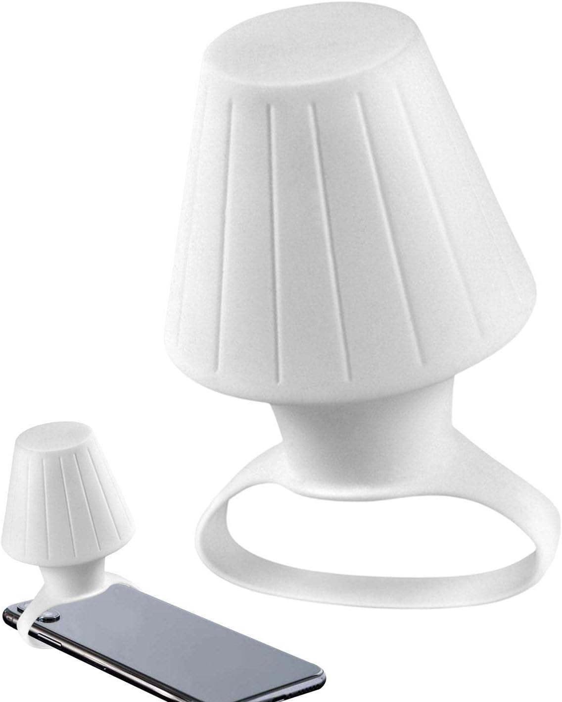 Cell Phone Lampshade,Novelty Phone Lampshade Holder Silicone Mobile Night Light - Phone Holder Light Flashlight Lampshade Clip Phone Flash LED Light Holder Qarido image number 5