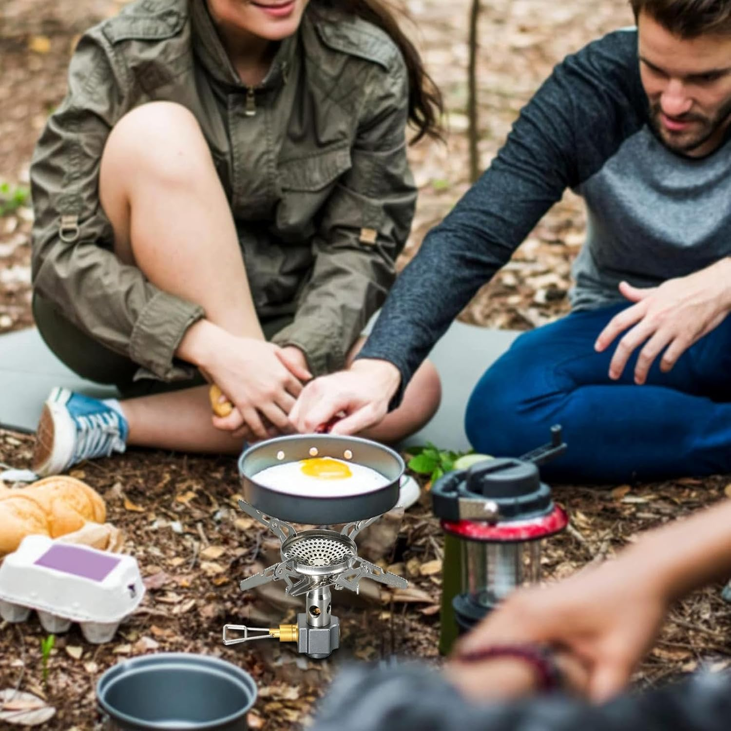 Outdoor Stove Burner Head - Burner Adapter Stove Head,3300W High Firepower, Camp Stove Attachment, Replacement Stove Burner Parts, Camping Gear for Outdoor Cooking Picnic Hiking image number 1