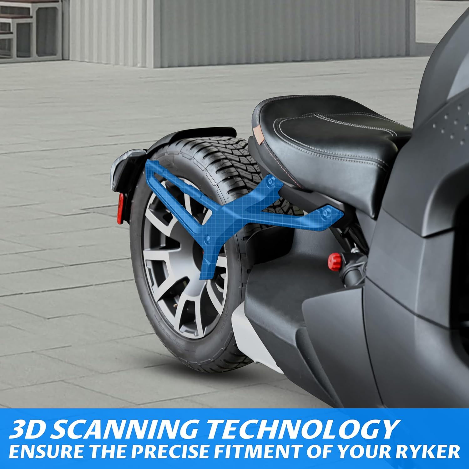 SAUTVS Aluminum Saddlebag Rack for Can-Am Ryker, Black Luggage Bag Rack Kit for Can Am Ryker 600 900 Sport & Ryker Rally Edition All Models Accessories (Replace #219400856) image number 1