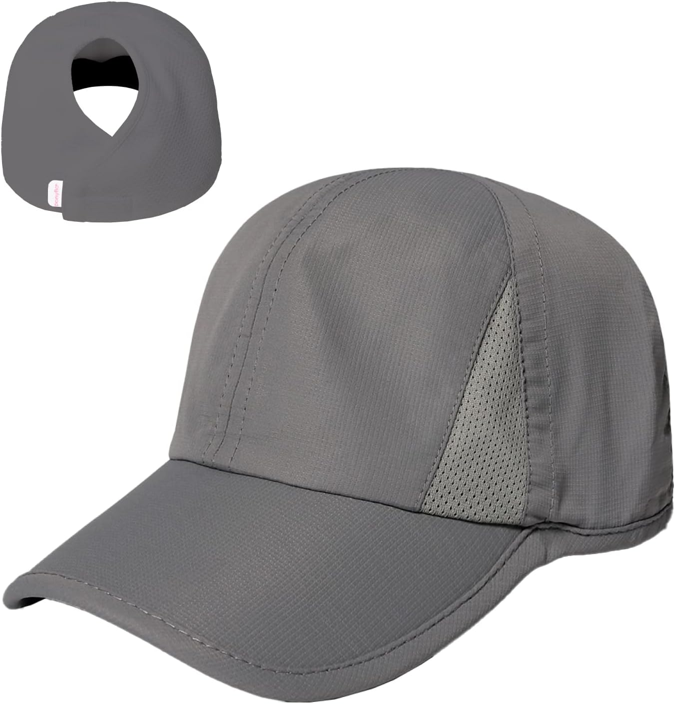 Ponyflo Active Ponytail Hat - Ponytail Caps for Women, Running Hat for Women, Curly Hair Ponytail Hat, Gym Ponytail Hats