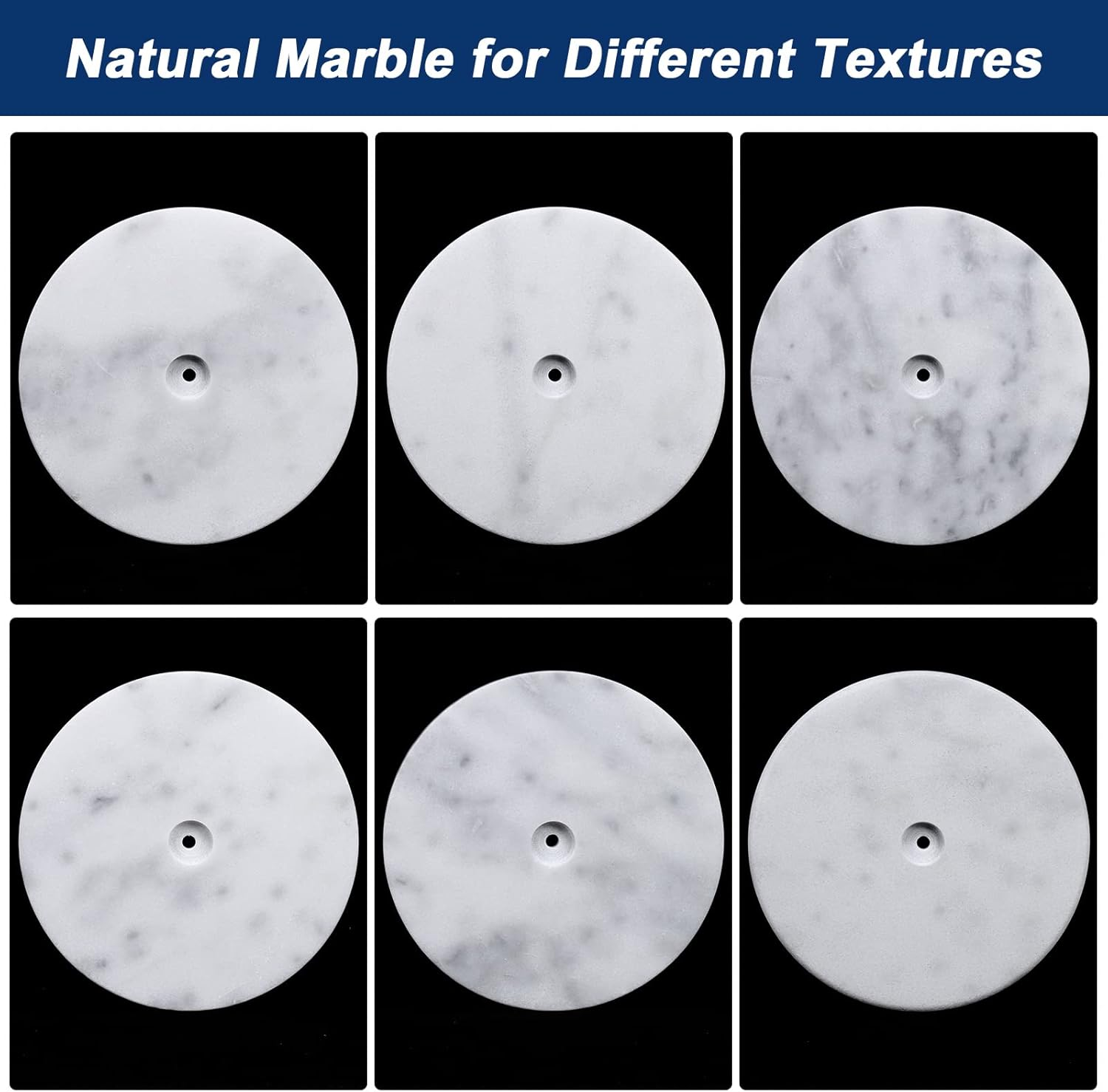 Nearmoon Standing Paper Towel Holder, Kitchen Paper Towel Tissue Holder- for Bathroom Kitchen Countertop, Standard or Jumbo-Sized Roll Paper (With Marble Base, Brushed Nickel) image number 3