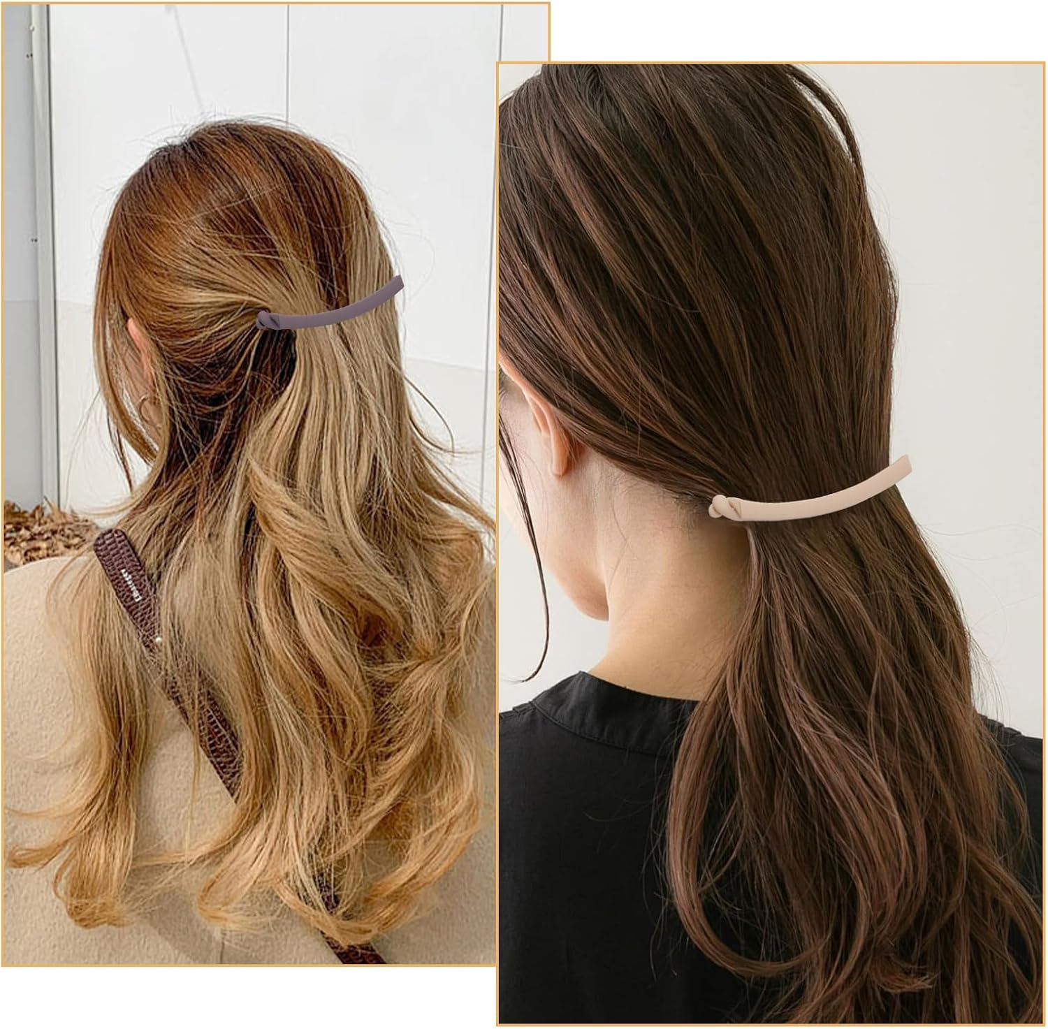 LLMSIX 4Pcs Banana Hair Clips, Non-Slip Large Banana Clips for Women, Vintage Matte Bananas Clip for Women and Girls Thick Curly Hair Accessories image number 2