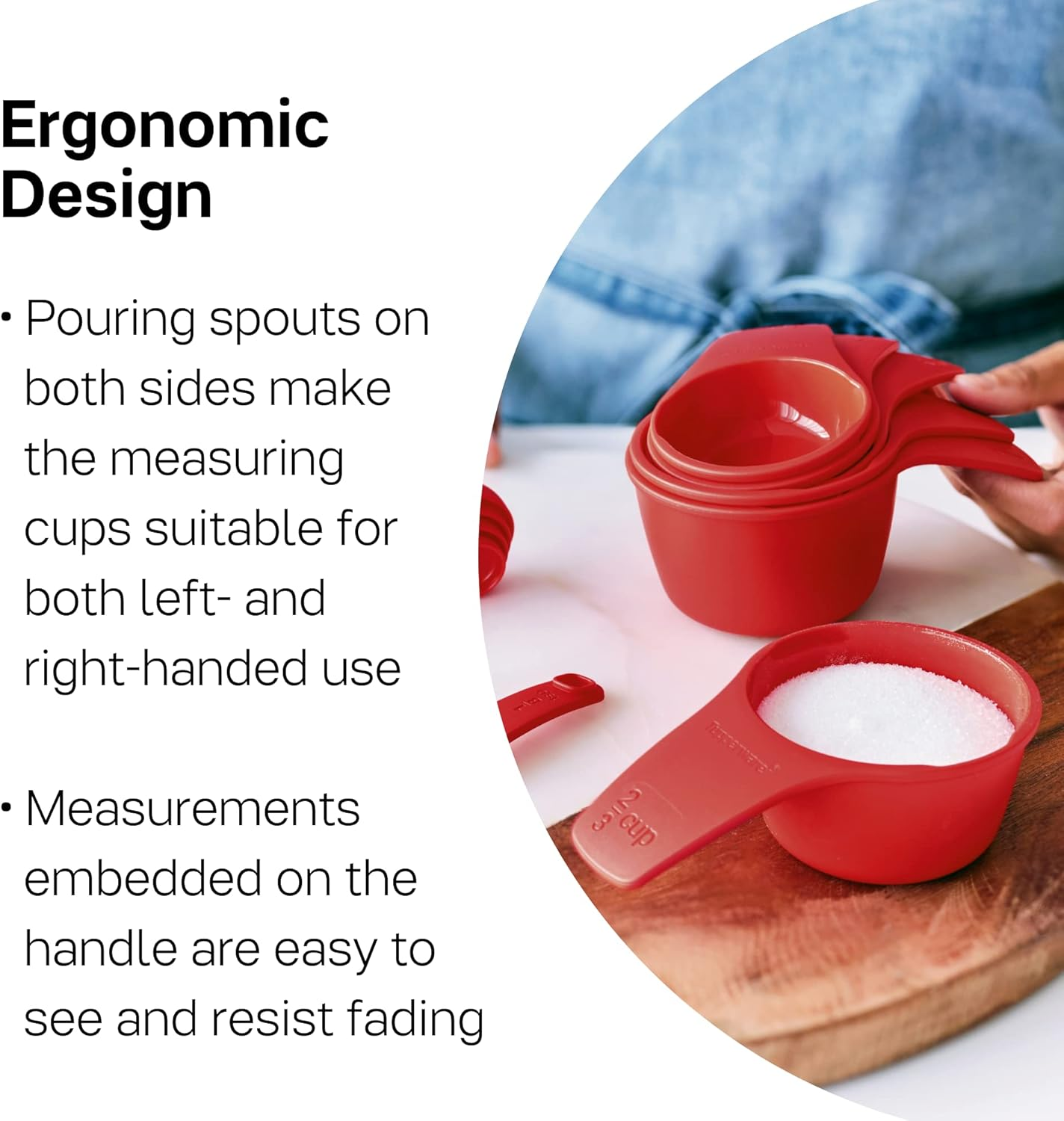 TUPPERWARE Brand Measuring Mates Set - 6 Measuring Cups + 6 Spoons - Dishwasher Safe & BPA Free image number 5