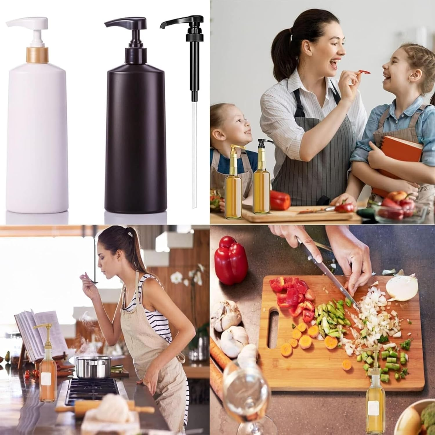 MIZOXY 4Pcs Coffee Syrup Dispenser Pump - Hand Soap Pump Replacement Pump Milk Bottle Pump Cherry Syrup Dispenser Pump Juice Bottle Kitchen Sink Soap Dispenser Pump (Black&Glod) image number 5