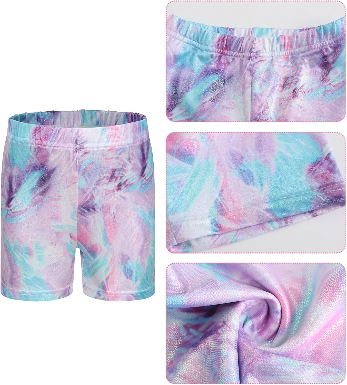 SEAUR Girls' Leotard Gymnastics Shorts Headband Set Kids Gymnastics Jersey Shorts Gymnastics Sleeveless / Long Sleeve Leotard Dance Clothing image number 1