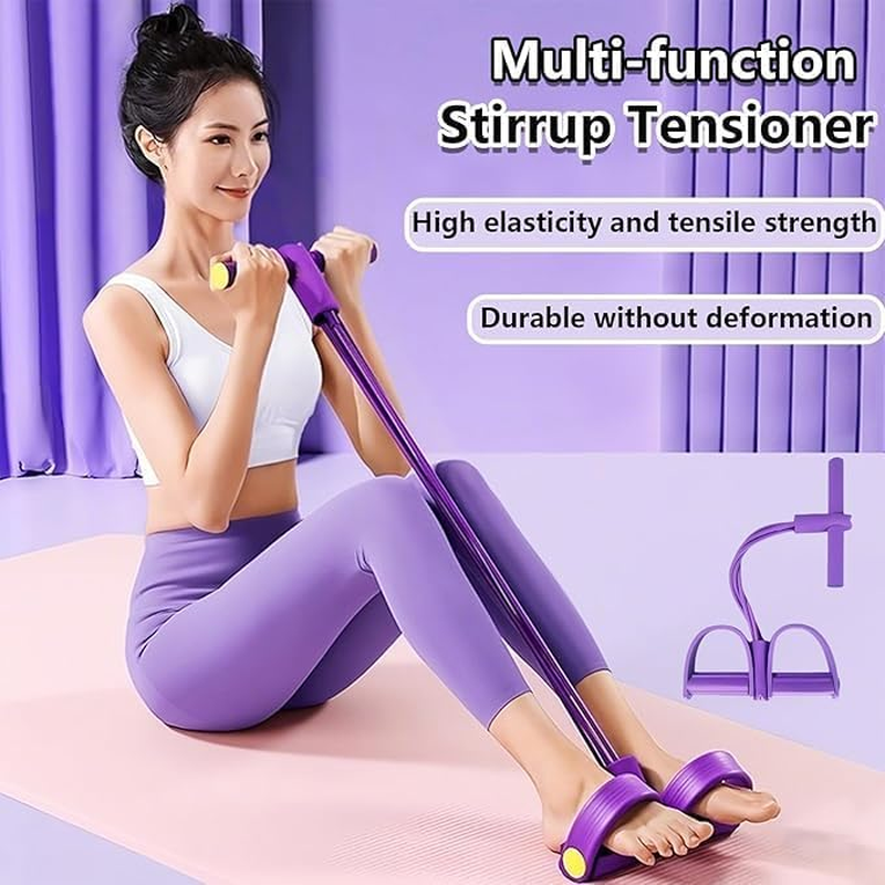 Multifunctional Tension Cor, Multi-Fonction Tension Rope 4/6/8 Tubes Resistance Bands with Handles, Stirrup Puller for Exercise for Women, Foot Pedal Resistance Band for Men Women image number 1