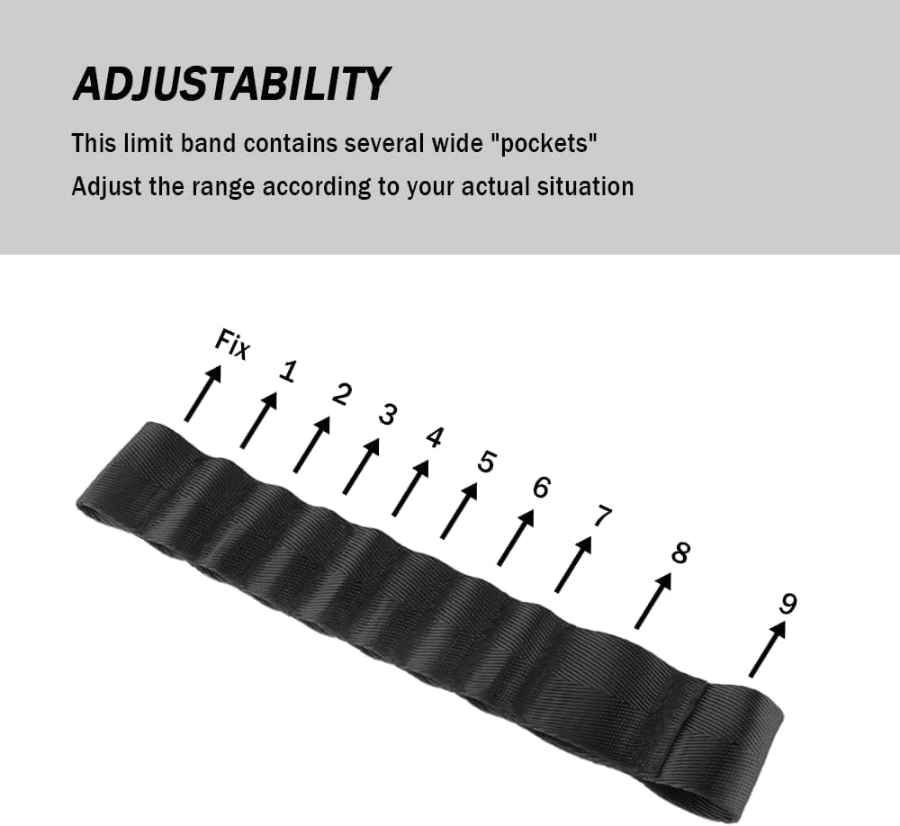 2PCS Door Limiting Straps Compatible with Wrangler CJ YJ TJ JK JKU JL JLU 1985-2023,9Inch Adjustable Heavy Duty Door Check Limiting Straps with Load 1000 Lb,Unique Car Door Guard (Black) image number 3