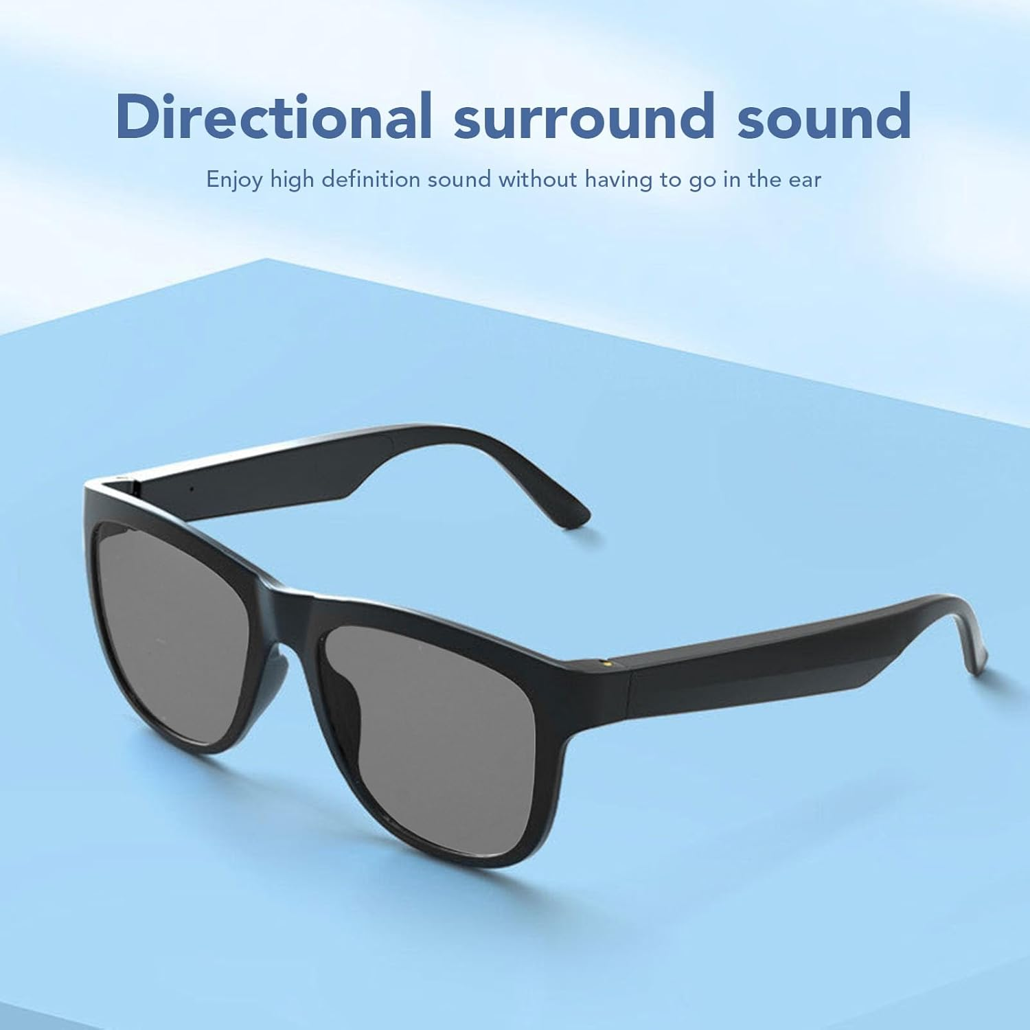 Smart Glasses Touch Control with UV400 Lens, Touch Control Sports Music Sunglasses with Bluetooth V5.0 EDR, Polarized Sunglasses for Men Women for Outdoor Fishing Cycling image number 4