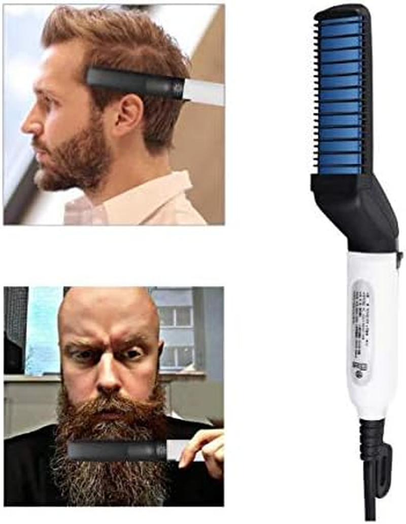 VOARGE Beard Straighteners for Men, Quick Beard Straightener Comb, Multifunctional Hair Curling Curler Beard Comb for Frizzy Beard Hair, DIY Flexible Modelling image number 3