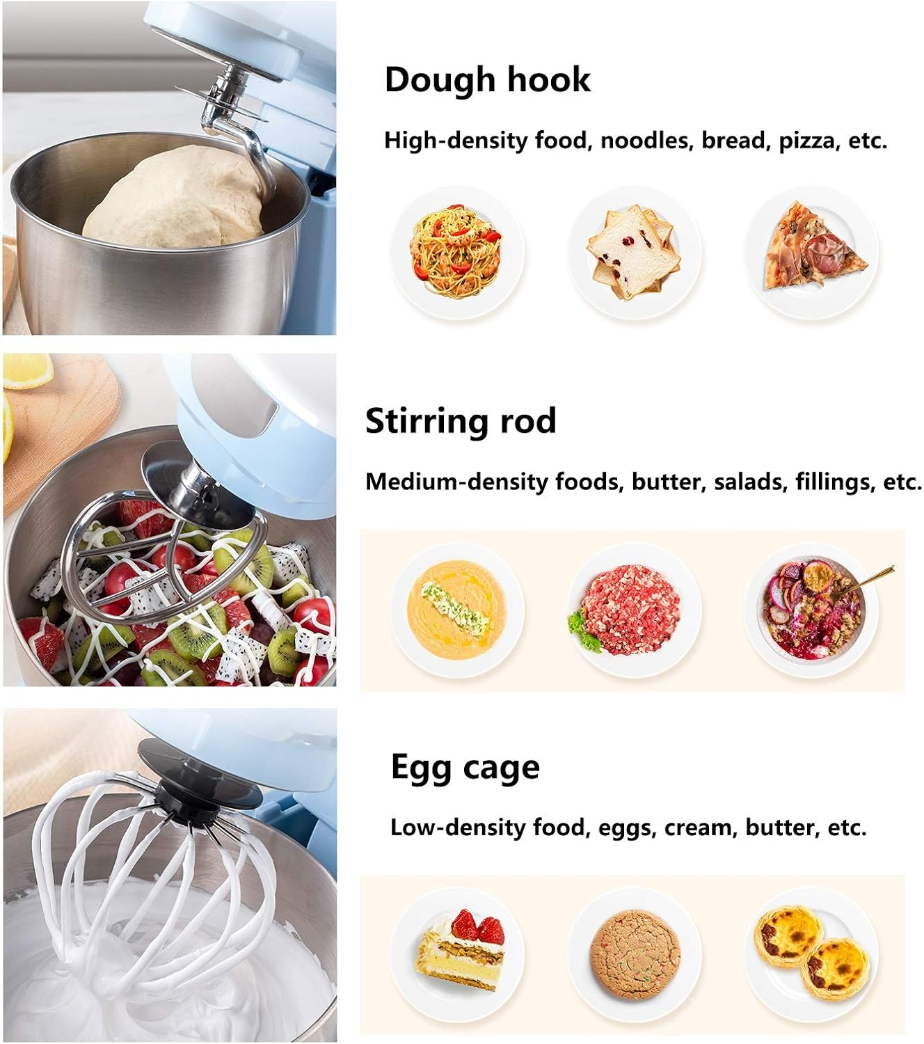 Multifunctional Vertical Mixer Multiple Gears Kneading Small Automatic Whisk Baking Butter Cake Waffles Modern Kitchen Decorations image number 1