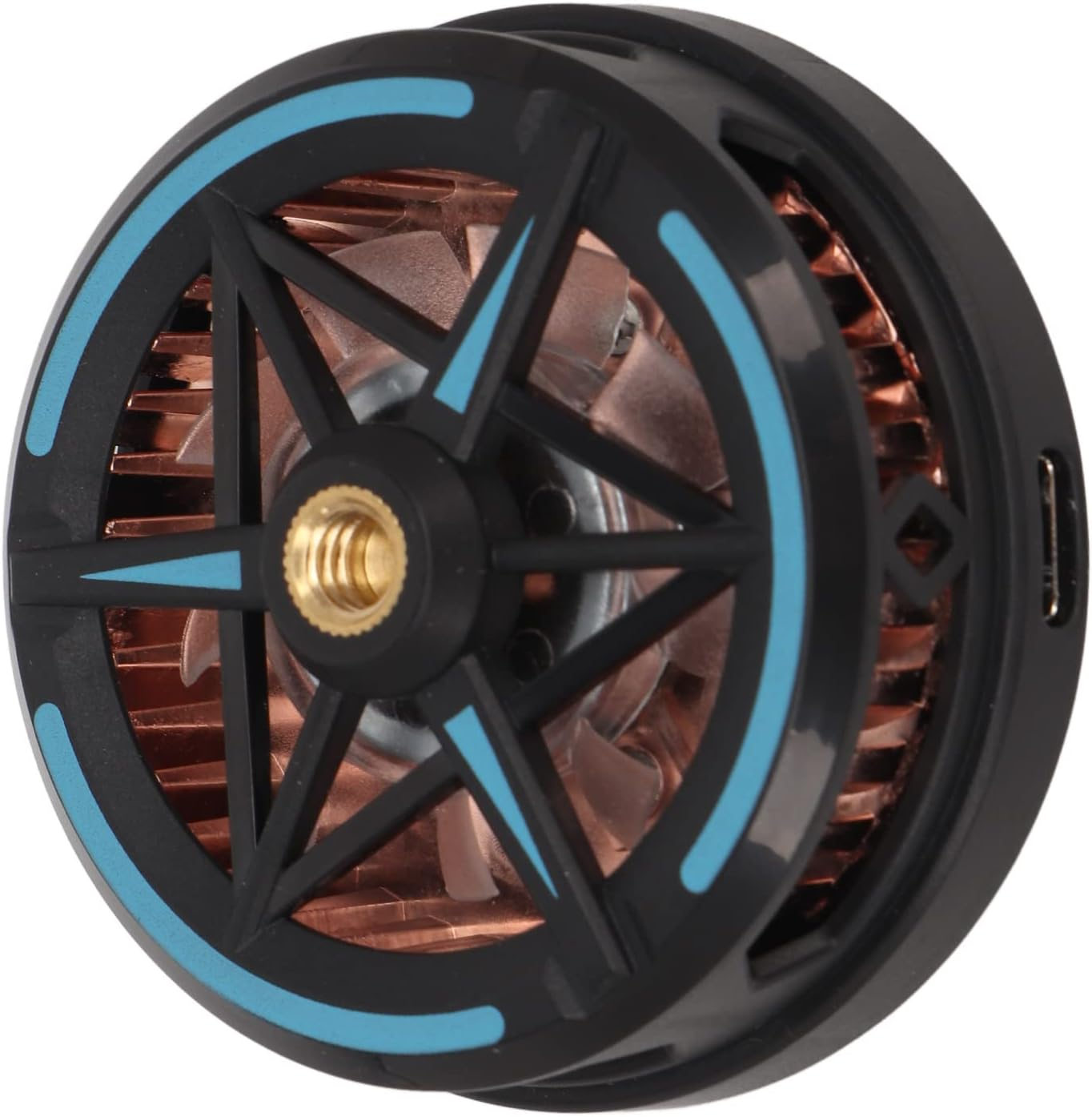 TOPINCN Portable Phone Radiator Fan with TEC Algorithm Refrigeration System Powerful Turbine Fan Black for Gaming Live Streaming for Smartphone Users image number 3