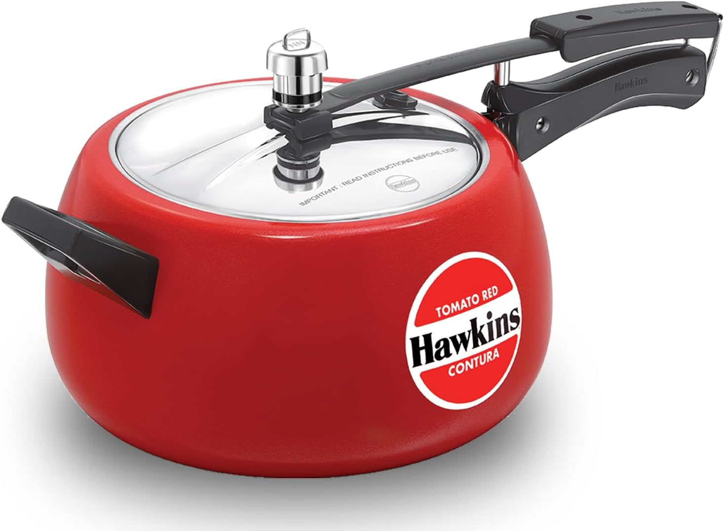 Hawkins Contura Ceramic-Coated Pressure Cooker, 5 Litre Capacity, Mustard Yellow