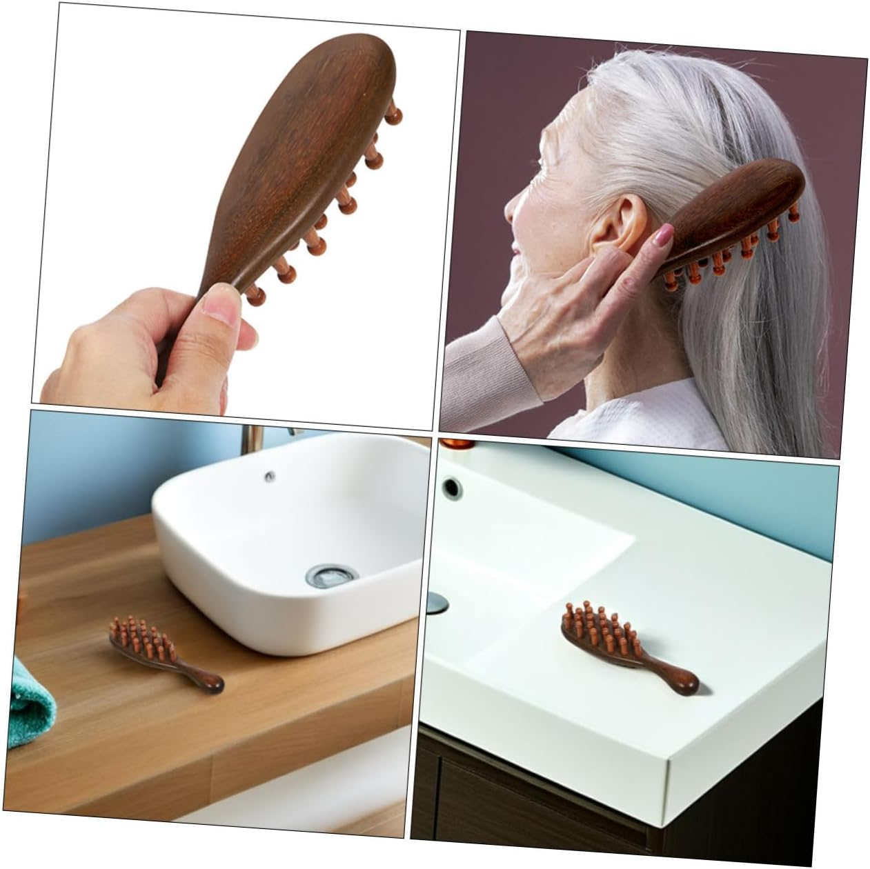 LIFKOME 2Pcs Scalp Massaging Brush Wide Tooth Comb for Dandruff Natural Hair Styling Tool Scalp Scrubber for Relaxation image number 1