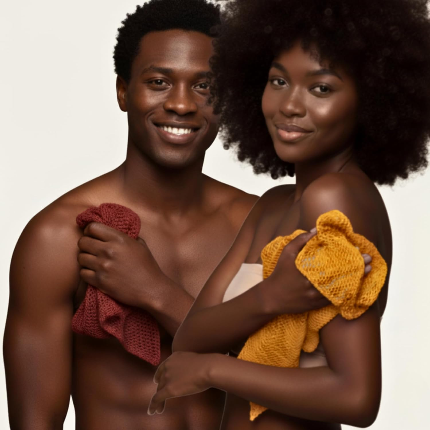 Zulu Zest Authentic African Net Sponge &ndash; 3-Pack Exfoliating Mesh for Face & Body, Deep Clean, Quick Dry, Long-Lasting Bath Scrubber for All Skin Types, Travel-Friendly & Durable (Black, Yellow, Red) image number 1