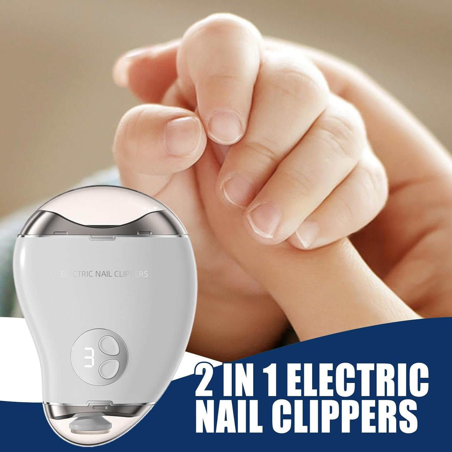 Electric Nail Clippers, Automatic 3 Speeds Nail Clippers, Nail Care Supplies, Portable Nail Polishing Machine, Nail Clippers for Children, Nail Clippers for Adults, Nail Clippers for Seniors,